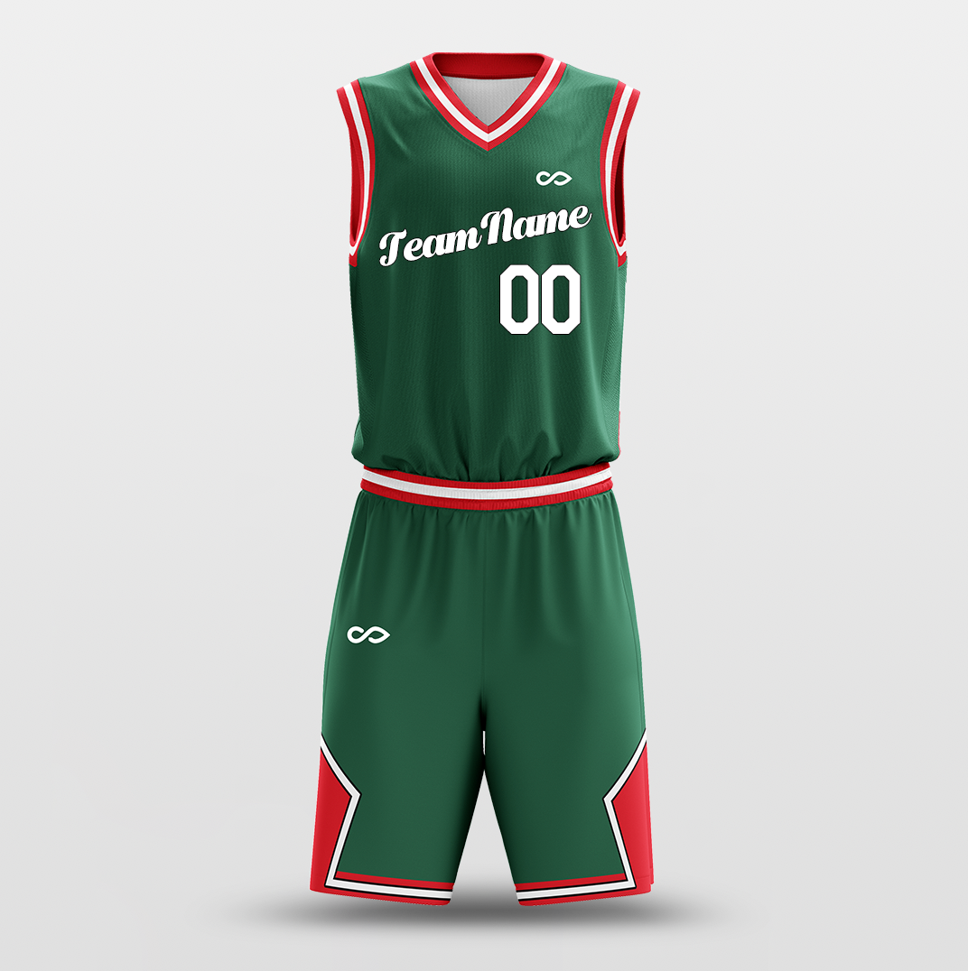 Green Red - Custom Basketball Jersey Set Design for Team – XBalla