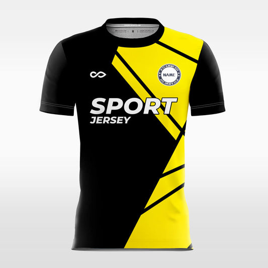 Custom Yellow Color Block Sublimation Soccer Tops Jersey