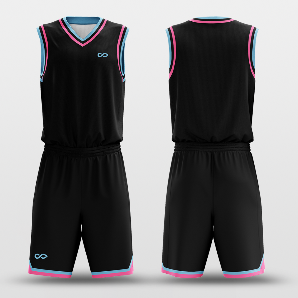 Black Blue Pink - Custom Basketball Jersey Set Design for Team – XBalla