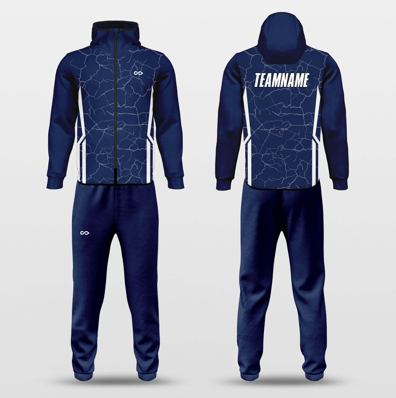 Custom Thunder Sweat Suit 2 Piece Outfit Casual Sports Tracksuits Set ...