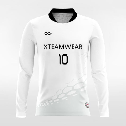 White Long Sleeve volleyball Jersey