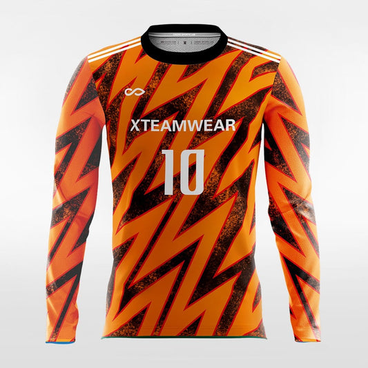 Orange soccer jersey with long sleeve