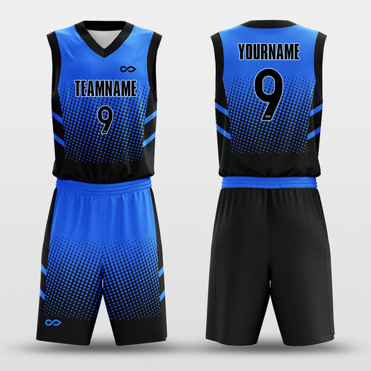 Lattice Blue - Custom Basketball Jersey Set Design Gradient