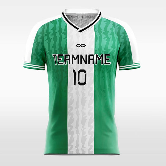 Green and White Soccer Jersey