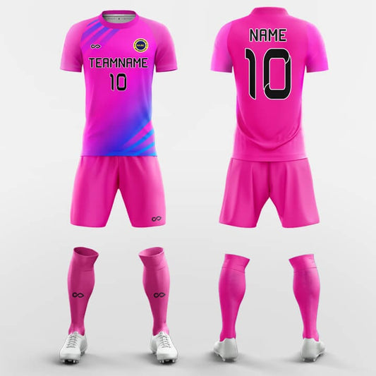 pink soccer jersey set